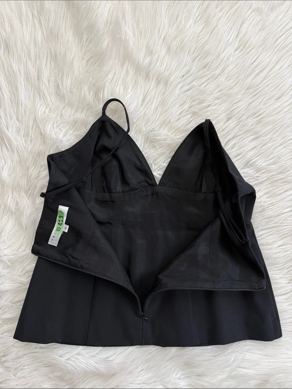 Trina Turk Black Spaghetti Straps Blouse Size 6